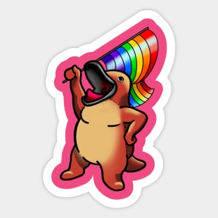 Pride-a-pus Sticker